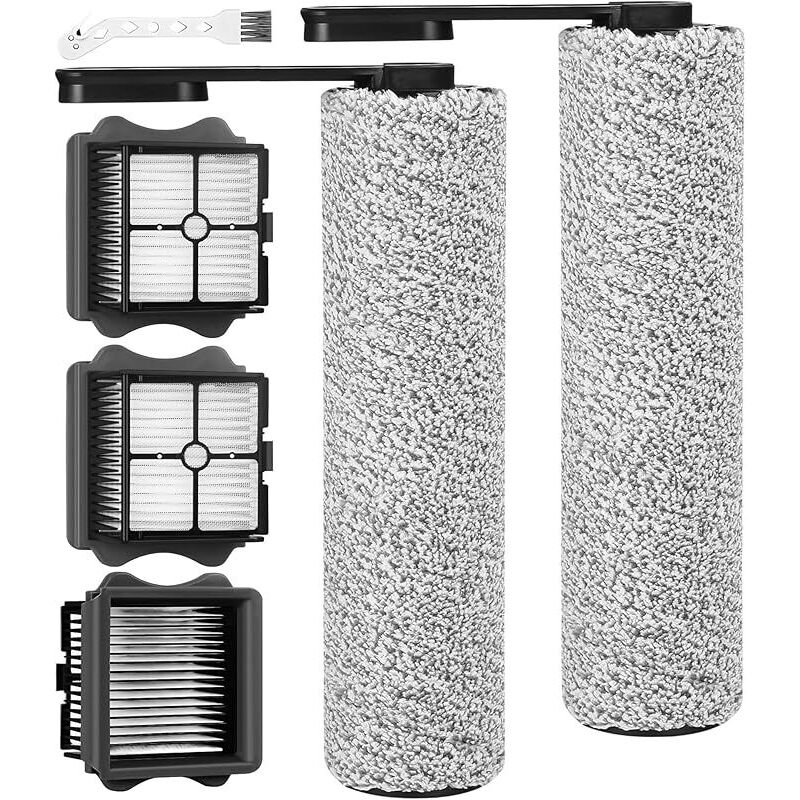 6-teiliges Nass- Und Trockensauger-zubehörset Für Tineco Floor One S5/s5 Pro/s5 Pro 2/s5 Extreme: 2 Mikrofaser-walzenbürsten + 3 Filter + 1 Reinigungsbürste
