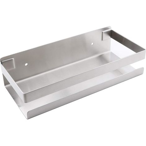 30 Cm Breites, Bohrfreies Küchenregal Mit Klebebefestigung Zur Wandmontage, Gewürzregal Aus Edelstahl 304, Multifunktionales Regal Für Küche Und Bad.