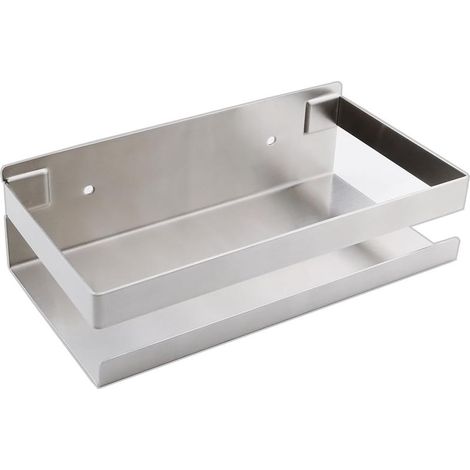 20 Cm Breites, Bohrfreies Küchenregal Mit Klebebefestigung Zur Wandmontage, Gewürzregal Aus Edelstahl 304, Multifunktionales Regal Für Küche Und Bad