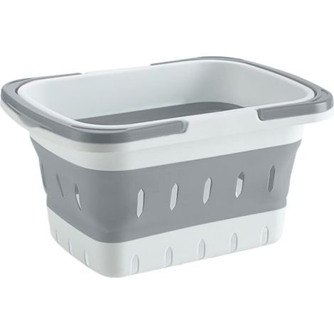 Duschkorb (28 X 20 X 15 Cm) Für Badezimmer, Leichte Aufbewahrung Mit Schnellablauf, Faltbarer Korb Für Reisen, Fitnessstudio, Studentenwohnheim, Wohnung, Wohnmobil, Camping Und Outdoor-aktivitäten