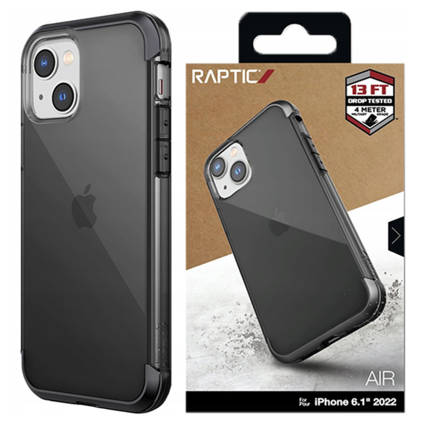 Raptic X-doria Air Hülle Iphone 14 Plus Panzerschutzhülle Grau