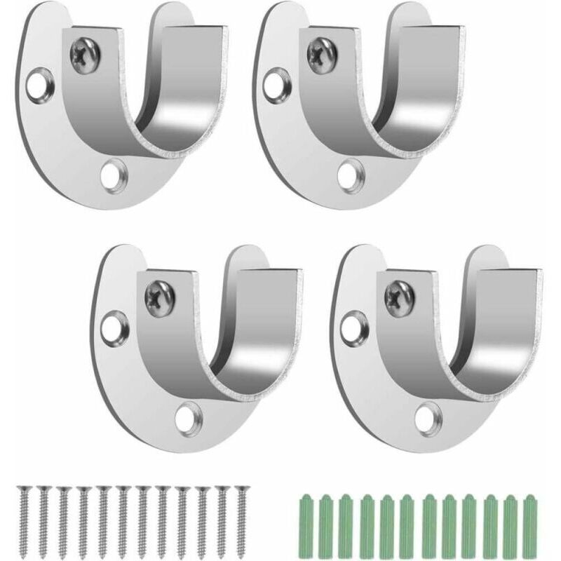 Edelstahl-kleiderstangenhalterungen (28 Mm) Für Kleiderschrank, Garderobe Oder Duschvorhangstange (28 Mm)