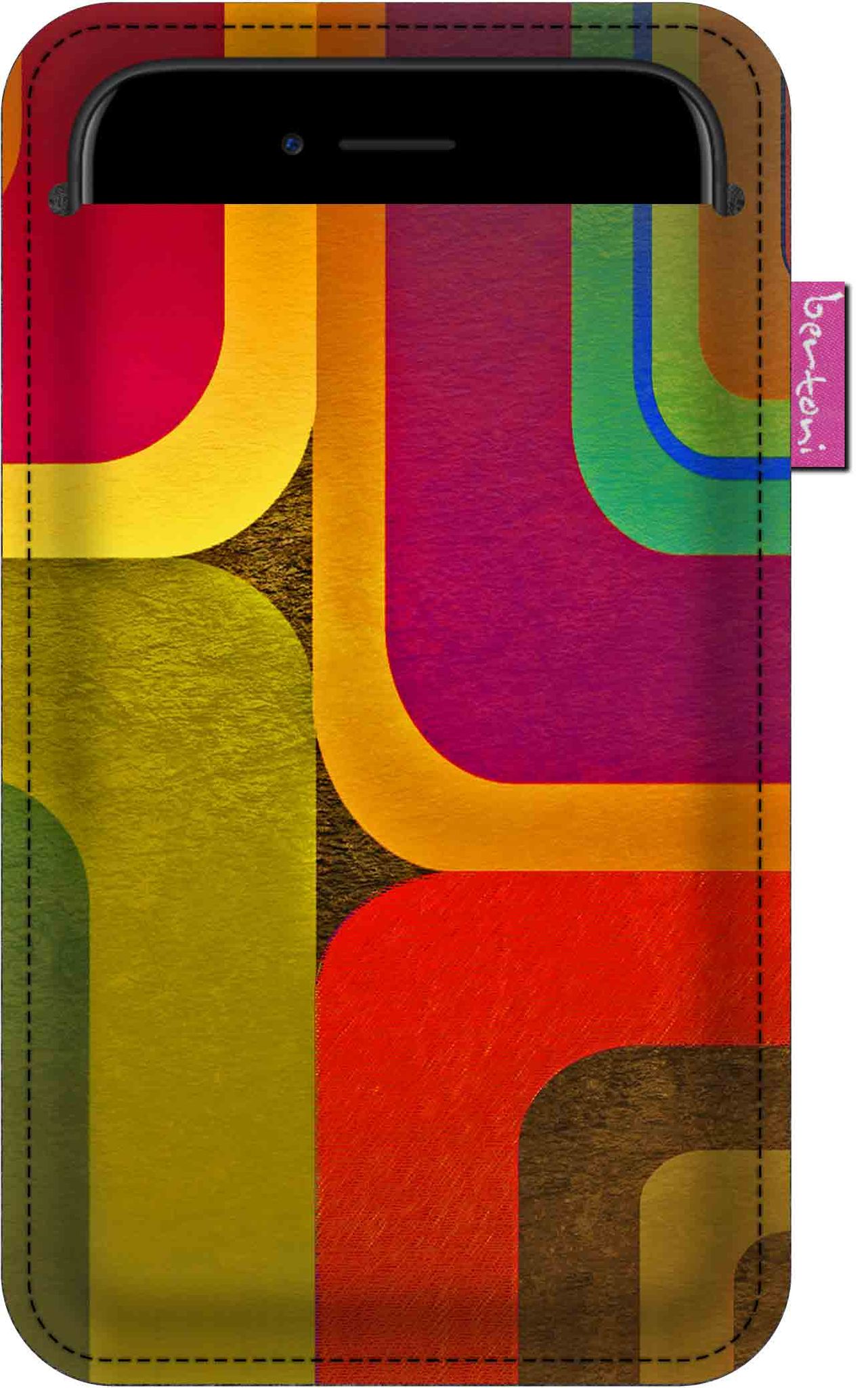 Smartphone-hülle, Modernes Muster – Ökologischer Filz, 105 X 175 Mm, Grau, Strapazierfähiger Druck, Schutz Für Ihr Smartphone, Waschbar Bei 40 °c, Bertoni