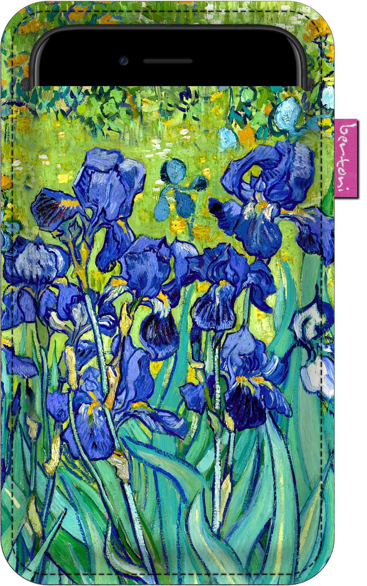Smartphone-hülle Mit Iris-muster – Ökologischer Filz, 105 X 175 Mm, Grau, Strapazierfähiger Druck, Schutz Für Ihr Smartphone, Waschbar Bei 40 °c, Bertoni