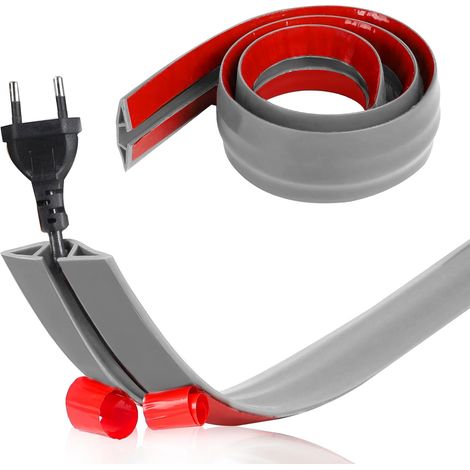 Selbstklebende Bodenkabelbrücke – 5 Cm X 1 M – Kleine, Flexible Kabeldurchführung – Mini-kabeldurchführung Zum Selbstkleben – Kabelschutz Für Alle Stromkabel – Grau