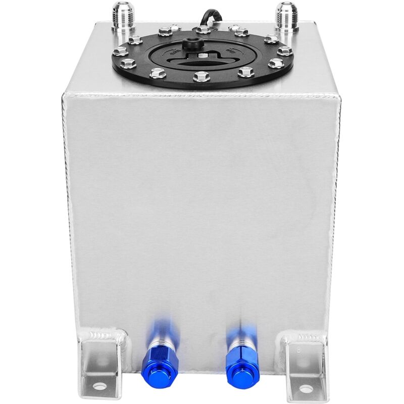 Universeller 9,5-liter-kraftstofftank Aus Poliertem Aluminium Für Rennsport, Straße Und Driften Mit Silbernem Füllstandssensor