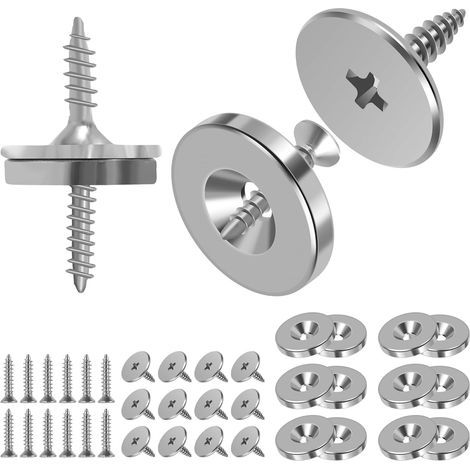 Set Mit 12 Verdeckten Magnetischen Türverschlüssen Mit Starkem Magneten Für Küchenschranktüren Und Kleiderschränke (silber)