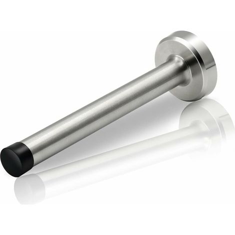 Zoll Langer Türstopper Für Fußleisten, Robuster, Wandmontierter Türstopper Aus Edelstahl Mit Silberchromfarbener Gummi-schalldämpfung