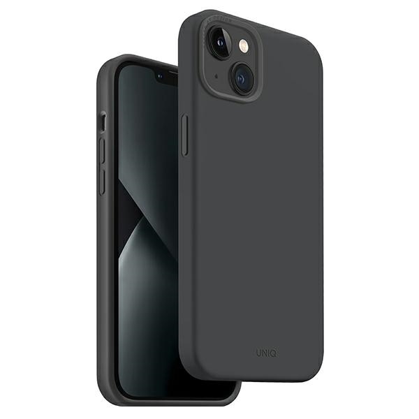 Uniq Lino Hue Iphone 14 Plus / 15 Plus 6,7" Magclick Ladehülle Grau/anthrazit
