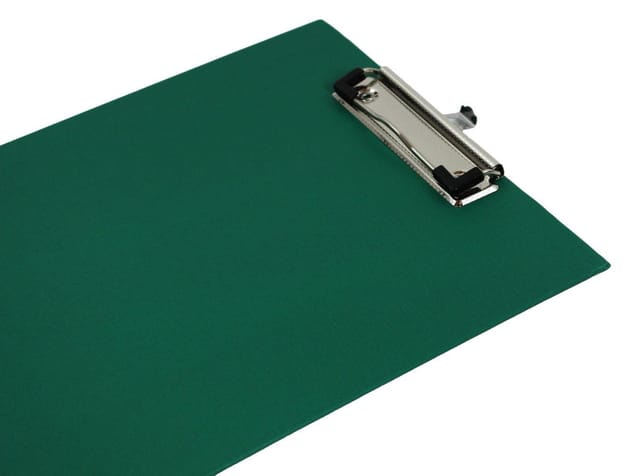 A4 Pvc-platte Mit Klammer, Grün D.rect