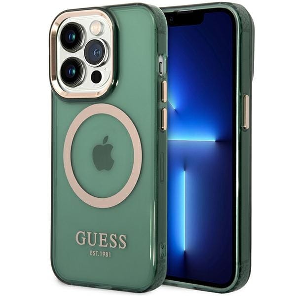 Guess Magsafe Hülle Für Iphone 14 Pro Max, Grün