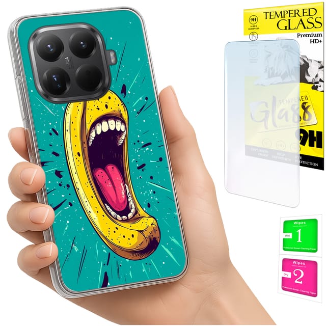 Schutzhülle Für Xiaomi 15t Pro Mit Foto-rückseite, Bananenmotiv + 9h-glas