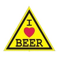 Helmaufkleber „ich Liebe Bier“, 1 Stück.