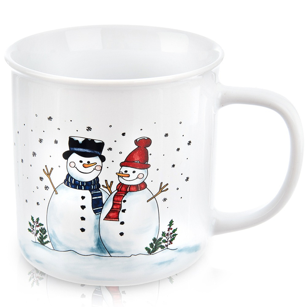 Keramikbecher Für Kaffee, Tee, Kräuter, Getränke, Winter, Weihnachten, Groß, 470 Ml