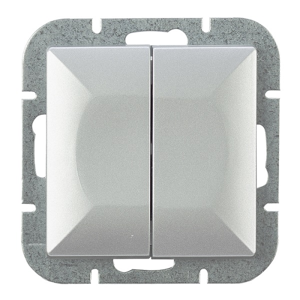 Pearl Doppelverbinder P/t Silber - E+9000046