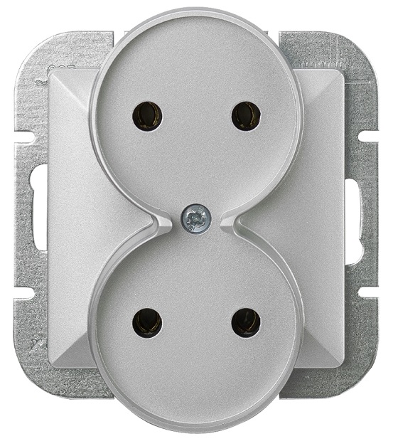 Pearl Doppelfassung P/t B/u Silber - E+9002140