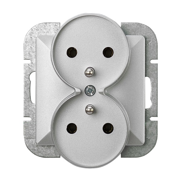 Pearl Doppelfassung P/t Z/u Silber - E+9002151