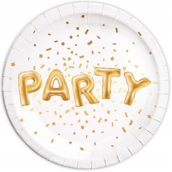 Party Konfetti-teller Goldener Geburtstag 23cm 8 Stück.