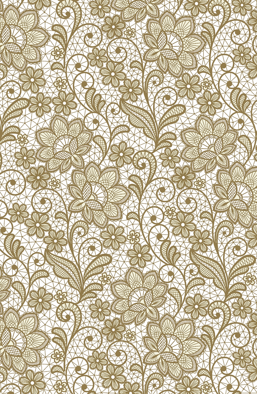 Papiertischdecke Mit Goldenen Blumen, 120 X 180 Cm