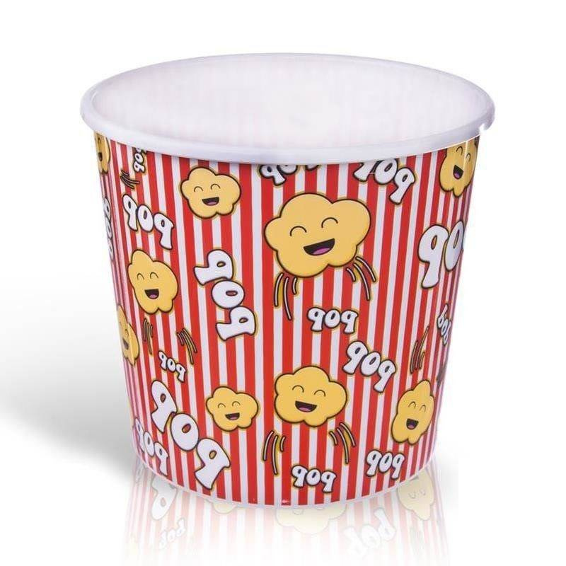 Popcornbehälter, Snackbox, Chipsschale, Plastikeimer, 3,4 L