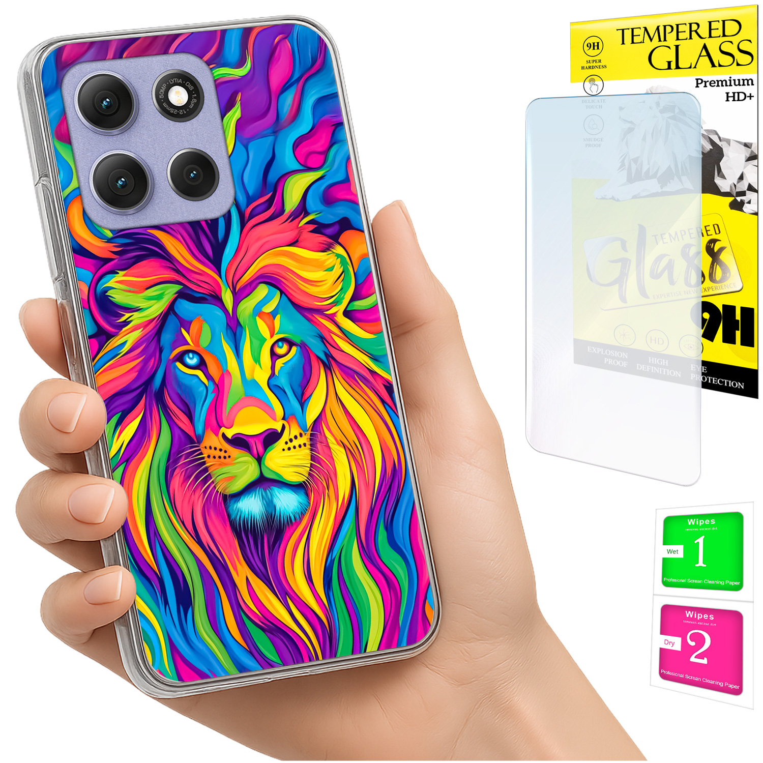 Schutzhülle Für Motorola Moto G86 Power Photo Case Lion Back + 9h Glas