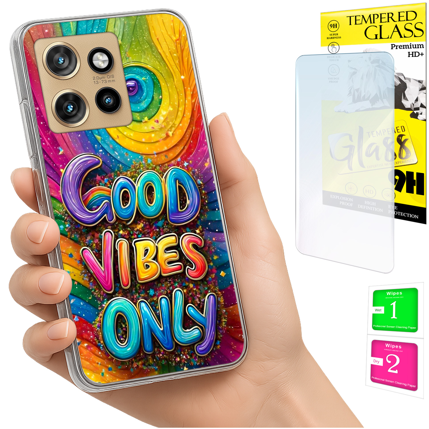 Schutzhülle Für Motorola Edge 50 Neo Fotohülle Mit Rückseite Und 9h-glas