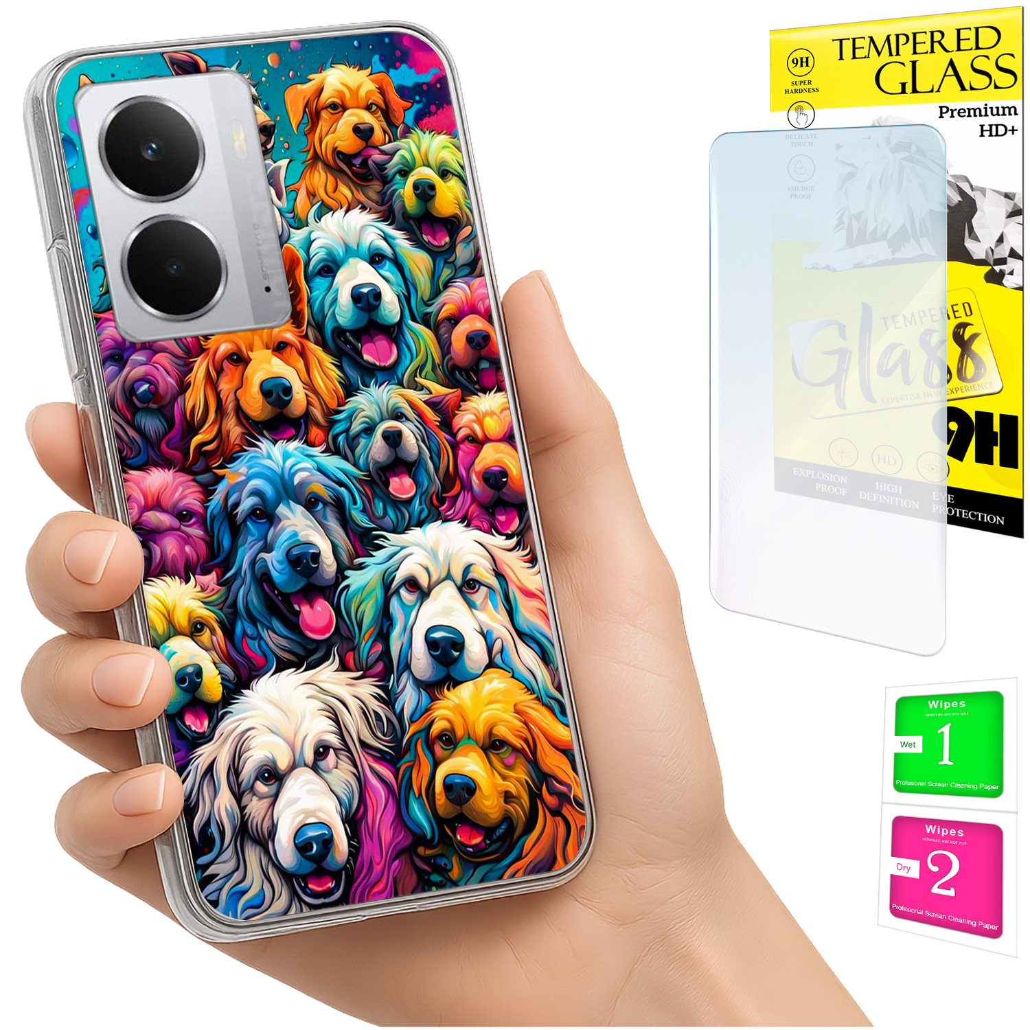 Schutzhülle Für Realme 14 5g / 14t 5g Fotohülle Mit Rückseite Aus Psy + 9h-glas