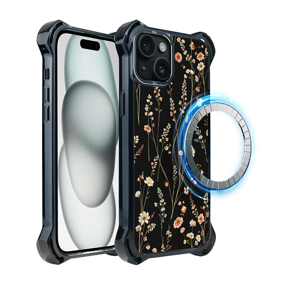 Iphone 15 Plus Ibizu Dropguard Ultra Hülle Mit Magsafe, Pastel Bloom, Midnight Garden