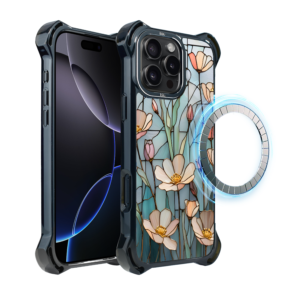 Iphone 16 Pro Ibizu Dropguard Ultra Hülle Mit Magsafe, Glasfarben, Wildflower Whisper