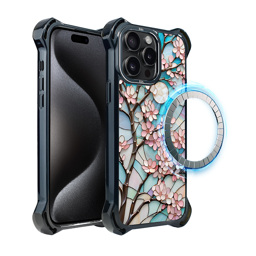 Iphone 15 Pro Max Ibizu Dropguard Ultra Hülle Mit Magsafe, Glasfarben, Mondkirsche