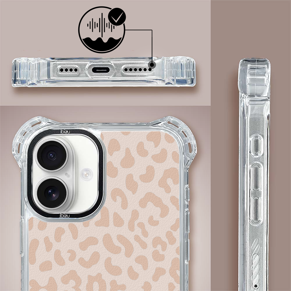 Iphone 16 Ibizu Dropguard Ultra Hülle Mit Magsafe, Boho-design, Zartes Leopardenmuster