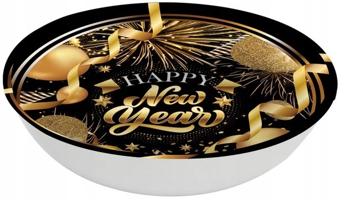 Plastikschüssel Für Snacks Und Chips, Aufschrift: Frohes Neues Jahr, Silvester, Neujahr, 32 Cm