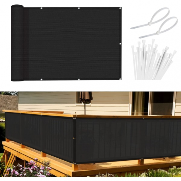 100 X 400 Cm, Balkonschutz Für Privatsphäre, Wind- Und Uv-schutz