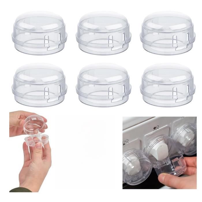 Schutzkappen Für Gasherdknöpfe, 6er-packung, Sicherheitsknöpfe Für Backöfen, Transparente Knopfschutzkappen, Herdknopfschutz.