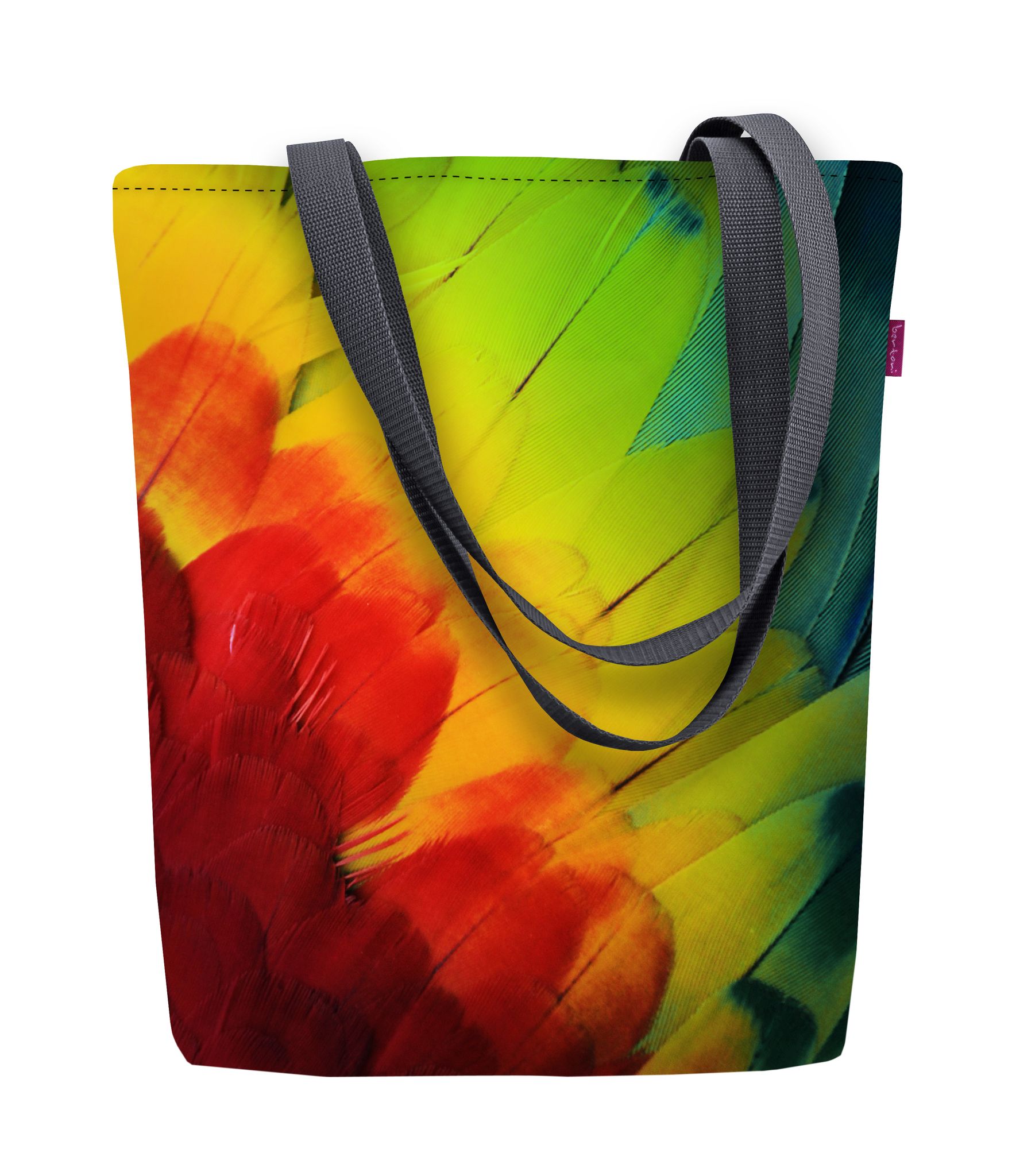 Sonnengelbe Segeltuchtasche - Papagei