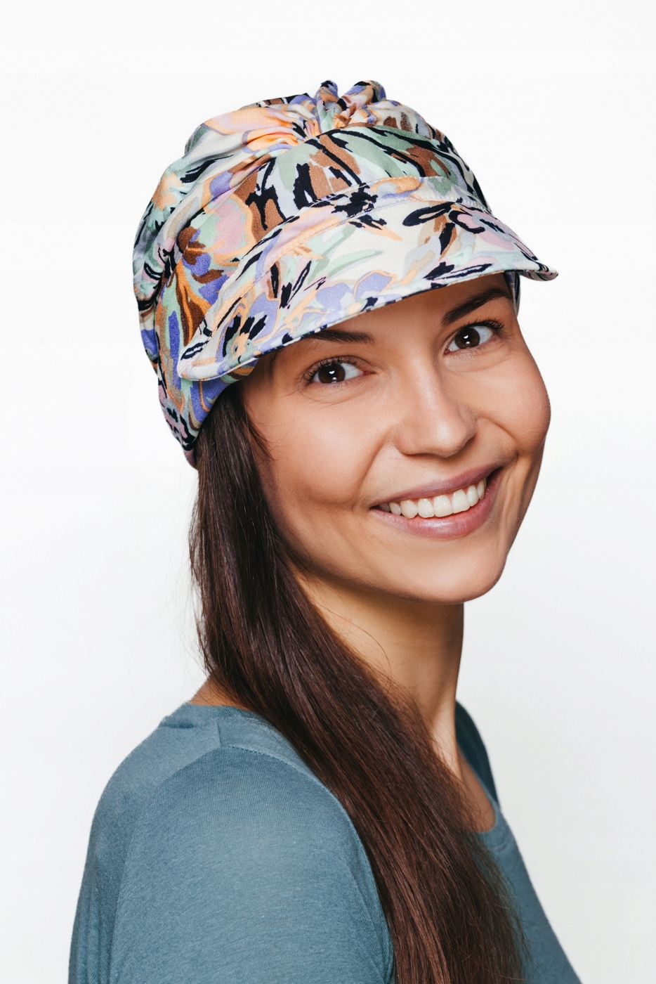 Tess Damenturban Mit Visier 434, Ein Rüschenschal, Auch Geeignet Zur Verwendung Nach Einer Chemotherapie