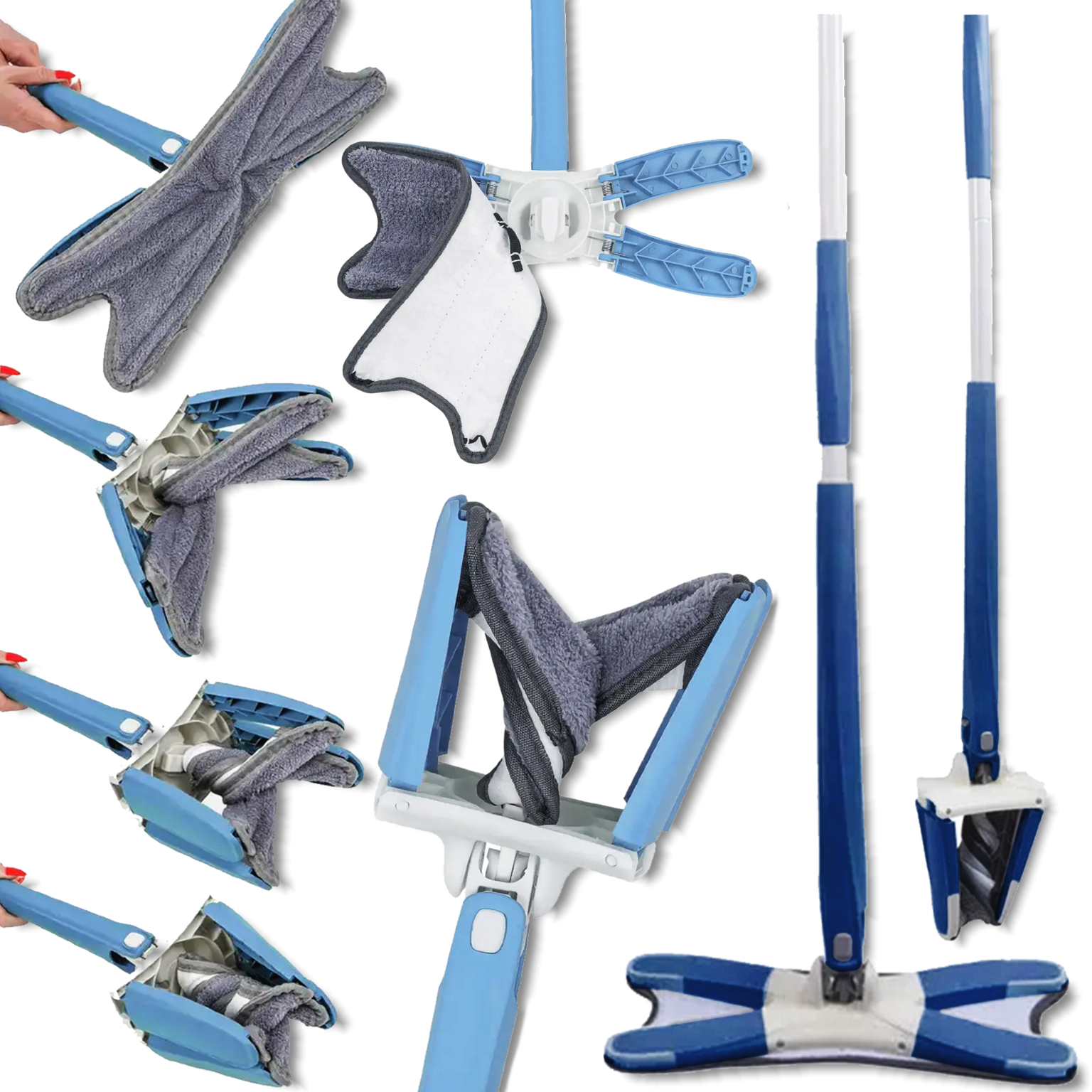 Isma X-typ Rotations-wischmopp Mit Auswringvorrichtung + 3 Pads