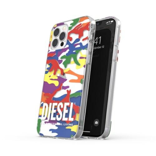 Hülle Für Iphone 12 Diesel Clear Pride Camo Multicolor
