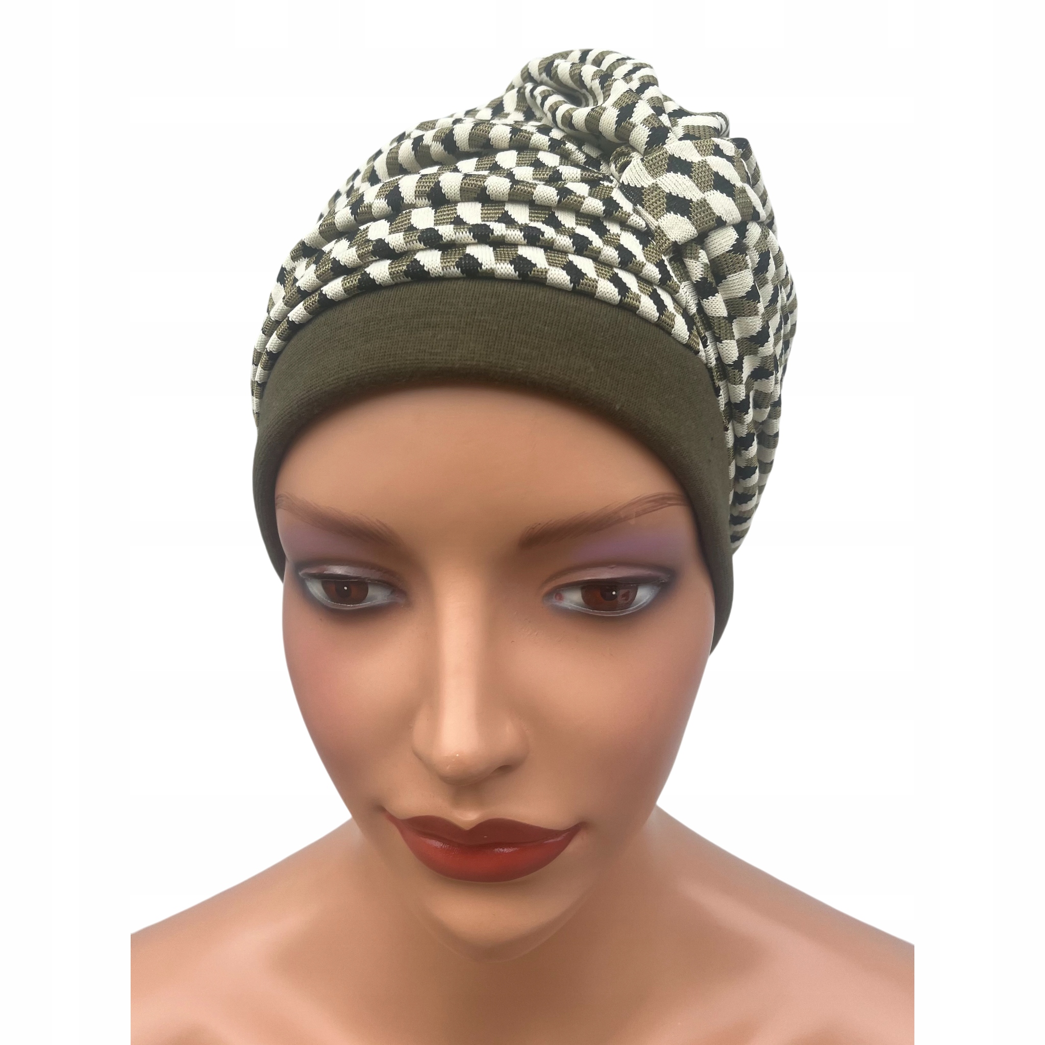 Damen-turban Ela 536, Warme Strickmütze, Weich, Fließend, Modisch