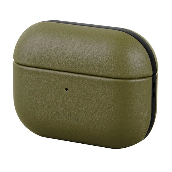 Uniq Terra Airpods Pro Echtlederhülle Olivgrün