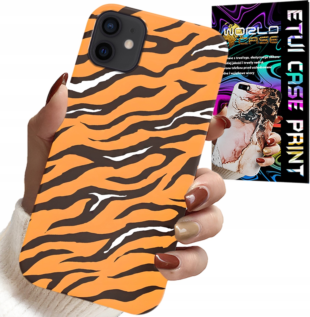 Hülle Für Iphone 12 Mini – Rückseite Mit Tigerstreifen + Glas