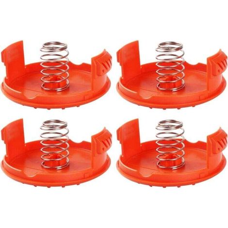 Ulisem4 Spulenabdeckung + 4 Federn, Ersatzteile, Zubehör, Kompatibel Mit Black+decker Rc-100-p Freischneider