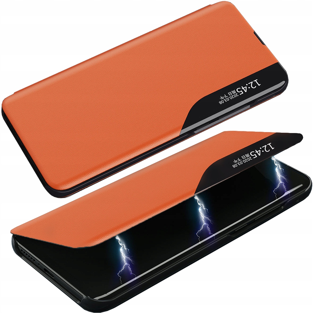Elegante Klapphülle Aus Eco Leather View Case Mit Standfunktion Für Iphone 13 Pro Max, Orange