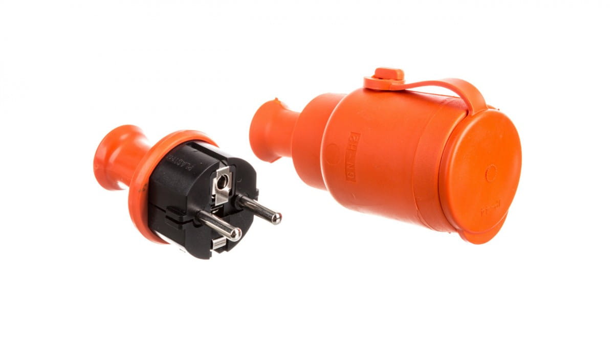 Schalterset (gn-h2-buchse + Wt-40h-stecker) Ip44 Orange Zp-h2