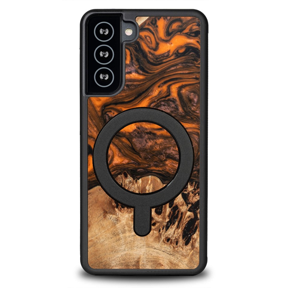 Bewood Unique Hülle Für Samsung Galaxy S21 Fe – Orange Mit Magsafe