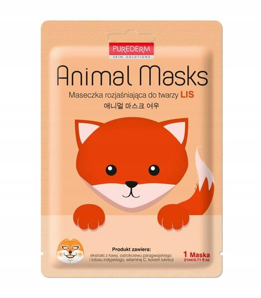 Purederm Animal Mask Aufhellende Tuchmaske Fuchs 21ml