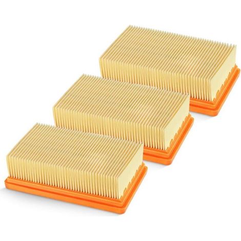3er-pack Wd6p Ersatz-flachplissfilter Für Kärcher Mv4 Mv5 Mv6 Wd4 Wd5 Wd6, Wd4p Wd5p Wd6p Nass-trockensauger
