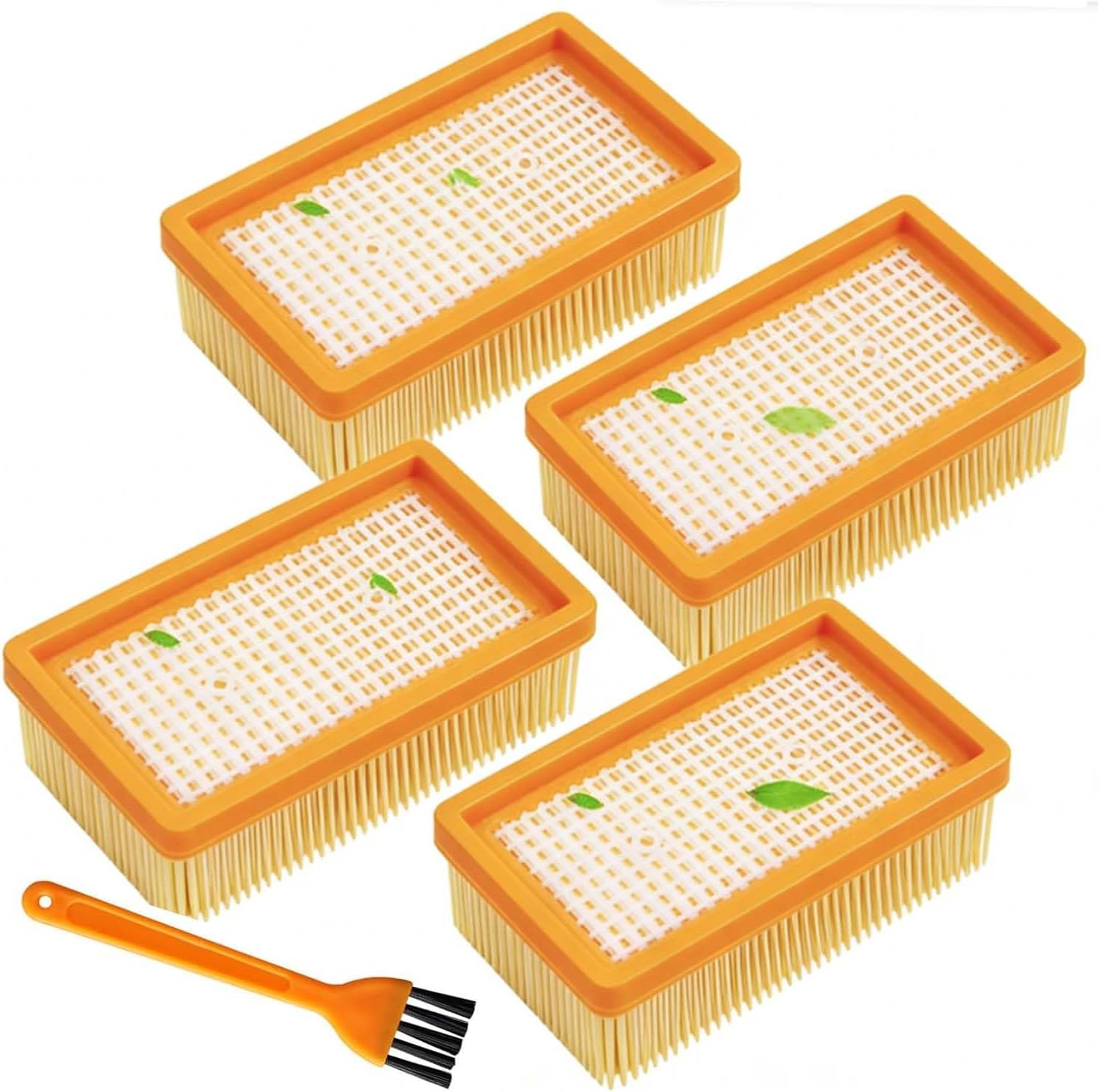 4-teiliges Filterset Für Kärcher Staubsauger, Passend Für Kärcher Nass- Und Trockensauger Wd4, Wd5, Wd6 Und Mv4, Mv5, Mv6, Ersatzfilter, Austauschbares Zubehör, Mit Bürste