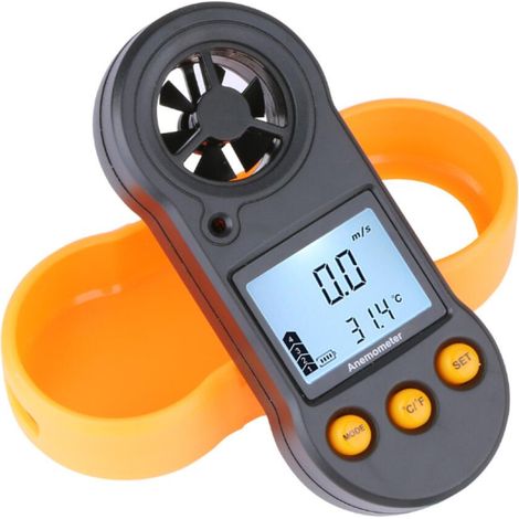 Tragbares Digitales Anemometer Mit Hintergrundbeleuchtung, Präziser Messung Von Windgeschwindigkeit Und Temperatur, Kompaktes Design Mit Schutzfunktion Und Automatischer Abschaltung