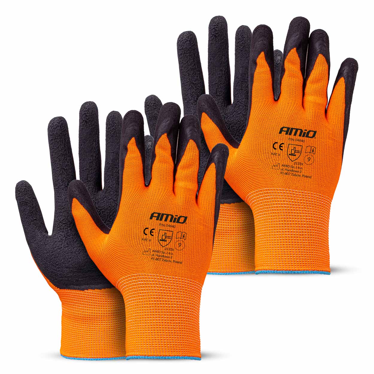 Polyester-schutzhandschuhe Mit Latex-schaumbeschichtung, Größe 9, 2132x, 4 Stück, Amio-04640